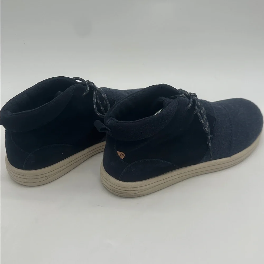 Lamo Koen Mid Navy Blue Chukka Boots Men's Size 12 Wool Suede Lace Up